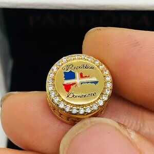 ✨🔥Pandora Dominican Republic CZ Charm S925 Sterling Silver jewelry